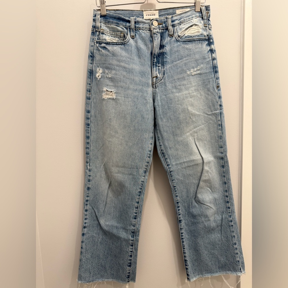 Frame Denim Light Blue Distressed